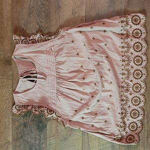 E&M top, Small, Pink and Brown